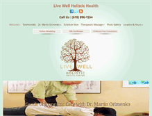 Tablet Screenshot of livewellholistichealth.com